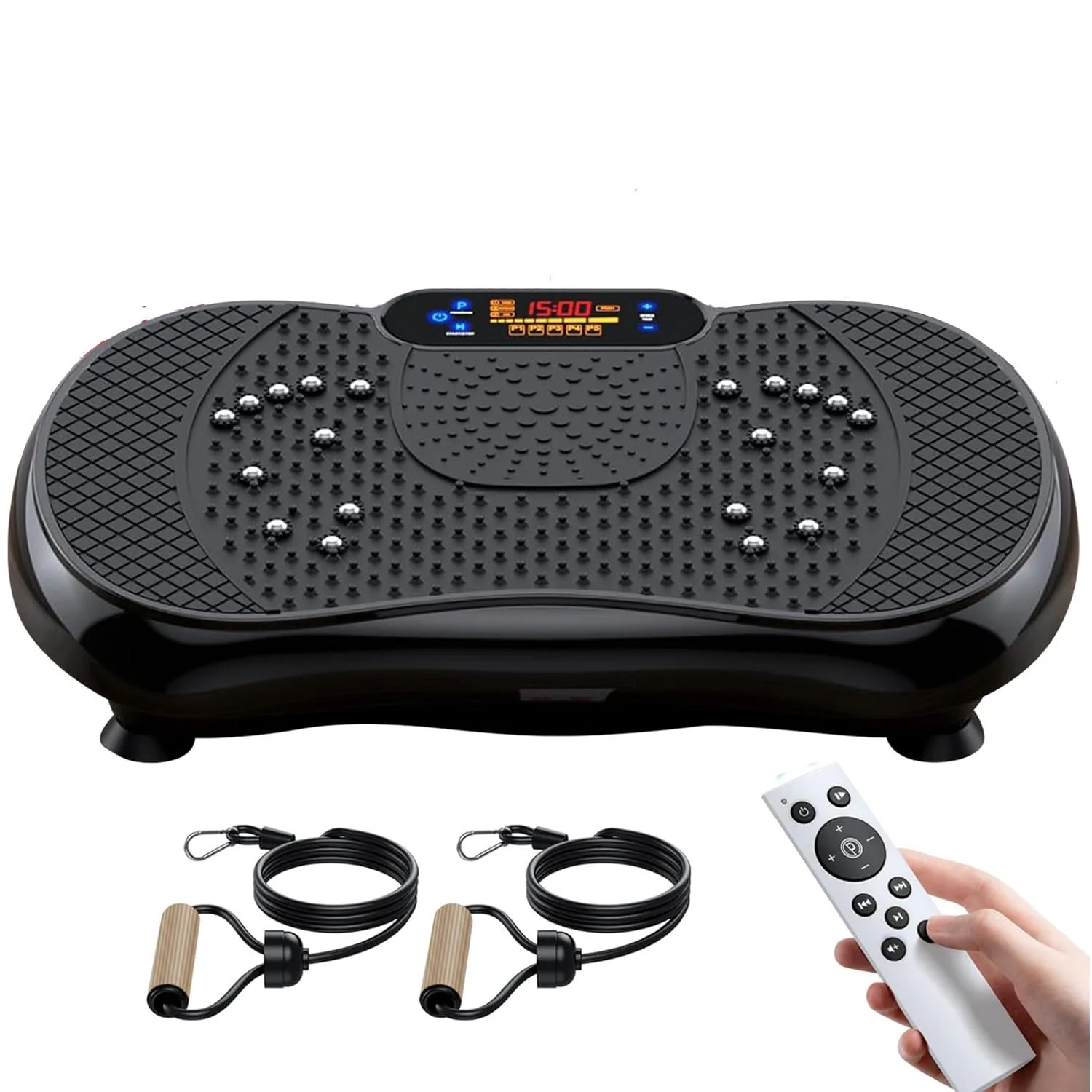 MACHINE SPORT VIBRATION PLATE EXERCISE HJB VISSO FITNESS BODY GYM LED SPEED 99 RPM 200W MAX 200KG BLUETOOTH SOUND